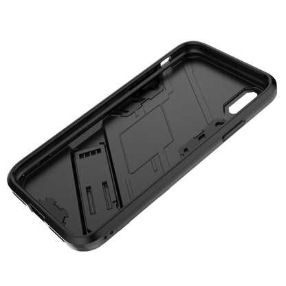 For iPhone X / XS Punk Armor 2 in 1 PC + TPU Shockproof Case with Invisible Holder(Blue) - More iPhone Cases by buy2fix | Online Shopping UK | buy2fix