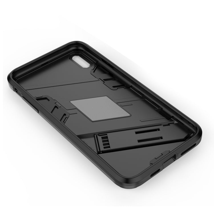 For iPhone XS Max Punk Armor 2 in 1 PC + TPU Shockproof Case with Invisible Holder(Light Red) - More iPhone Cases by buy2fix | Online Shopping UK | buy2fix