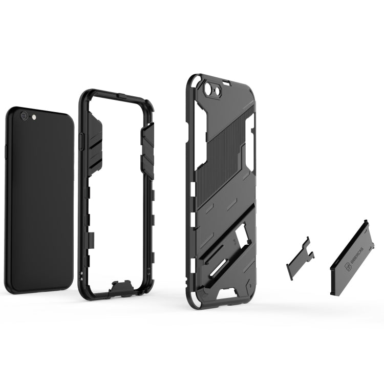 Punk Armor 2 in 1 PC + TPU Shockproof Case with Invisible Holder For iPhone 6 & 6s(Black) - More iPhone Cases by buy2fix | Online Shopping UK | buy2fix