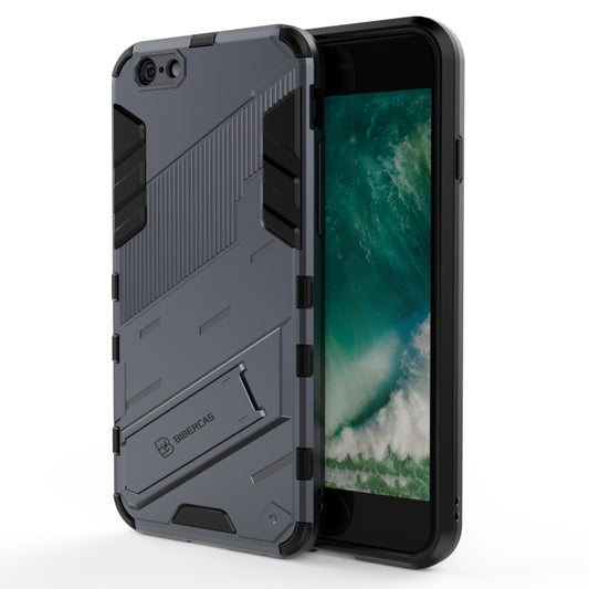 Punk Armor 2 in 1 PC + TPU Shockproof Case with Invisible Holder For iPhone 6 & 6s(Grey) - More iPhone Cases by buy2fix | Online Shopping UK | buy2fix