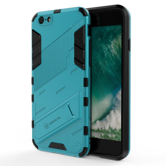 Punk Armor 2 in 1 PC + TPU Shockproof Case with Invisible Holder For iPhone 6 & 6s(Blue) - More iPhone Cases by buy2fix | Online Shopping UK | buy2fix
