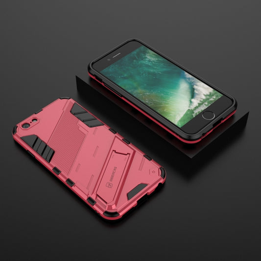 Punk Armor 2 in 1 PC + TPU Shockproof Case with Invisible Holder For iPhone 6 & 6s(Light Red) - More iPhone Cases by buy2fix | Online Shopping UK | buy2fix