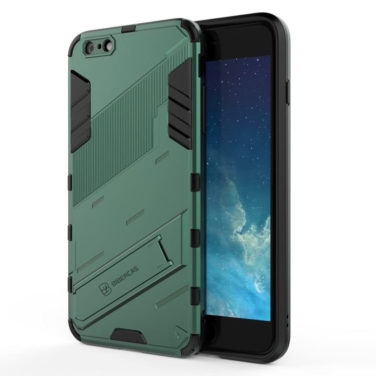 Punk Armor 2 in 1 PC + TPU Shockproof Case with Invisible Holder For iPhone 6 Plus & 6s  Plus(Green) - More iPhone Cases by buy2fix | Online Shopping UK | buy2fix