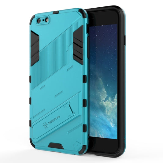 Punk Armor 2 in 1 PC + TPU Shockproof Case with Invisible Holder For iPhone 6 Plus & 6s  Plus(Blue) - More iPhone Cases by buy2fix | Online Shopping UK | buy2fix