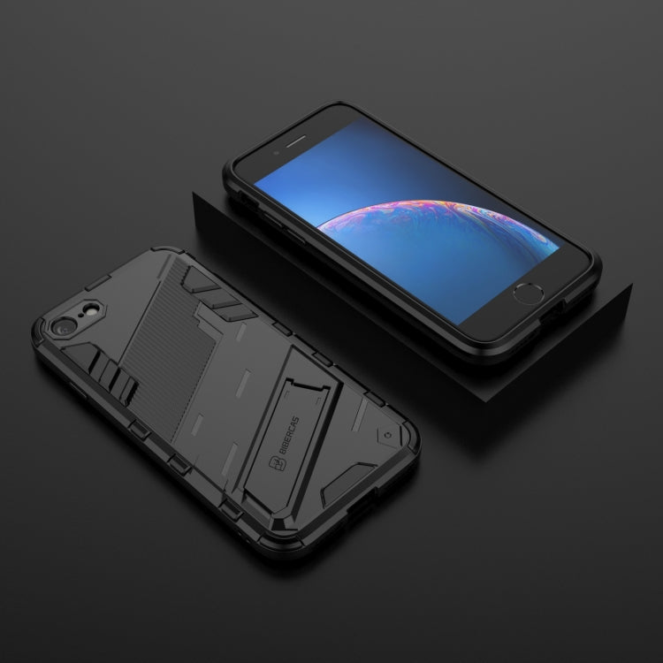 Punk Armor 2 in 1 PC + TPU Shockproof Case with Invisible Holder For iPhone 7 & 8(Black) - More iPhone Cases by buy2fix | Online Shopping UK | buy2fix