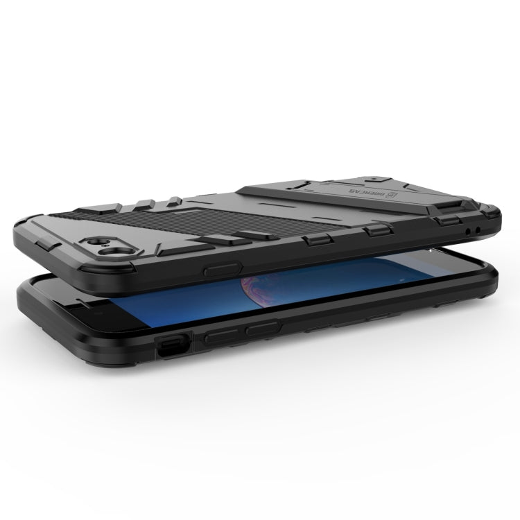 Punk Armor 2 in 1 PC + TPU Shockproof Case with Invisible Holder For iPhone 7 & 8(Black) - More iPhone Cases by buy2fix | Online Shopping UK | buy2fix