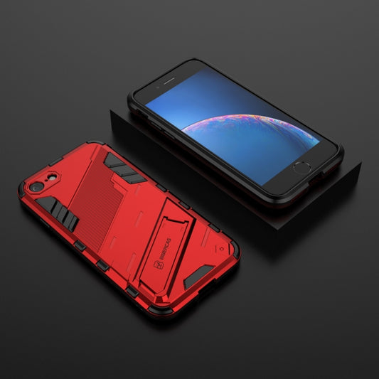 Punk Armor 2 in 1 PC + TPU Shockproof Case with Invisible Holder For iPhone 7 & 8(Red) - More iPhone Cases by buy2fix | Online Shopping UK | buy2fix