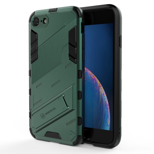 Punk Armor 2 in 1 PC + TPU Shockproof Case with Invisible Holder For iPhone 7 & 8(Green) - More iPhone Cases by buy2fix | Online Shopping UK | buy2fix