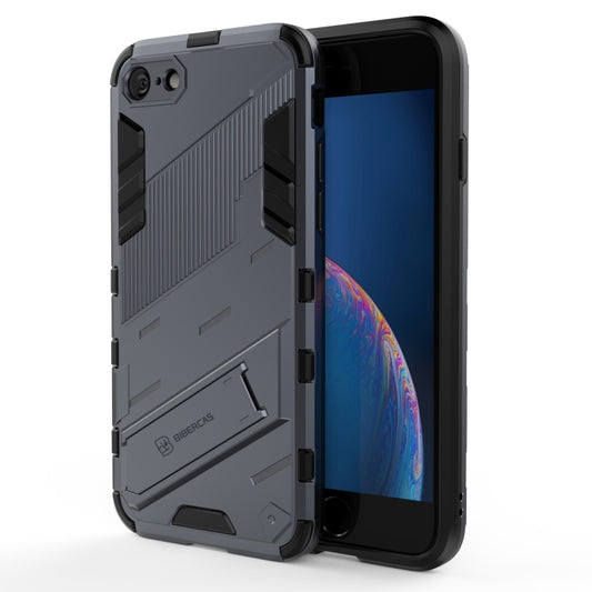 Punk Armor 2 in 1 PC + TPU Shockproof Case with Invisible Holder For iPhone 7 & 8(Grey) - More iPhone Cases by buy2fix | Online Shopping UK | buy2fix