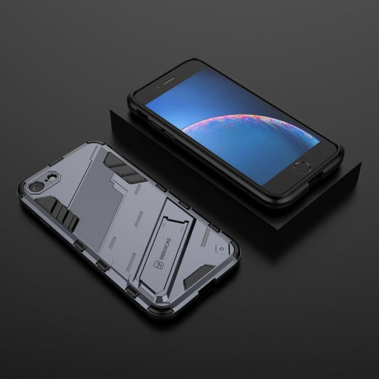 Punk Armor 2 in 1 PC + TPU Shockproof Case with Invisible Holder For iPhone 7 & 8(Grey) - More iPhone Cases by buy2fix | Online Shopping UK | buy2fix