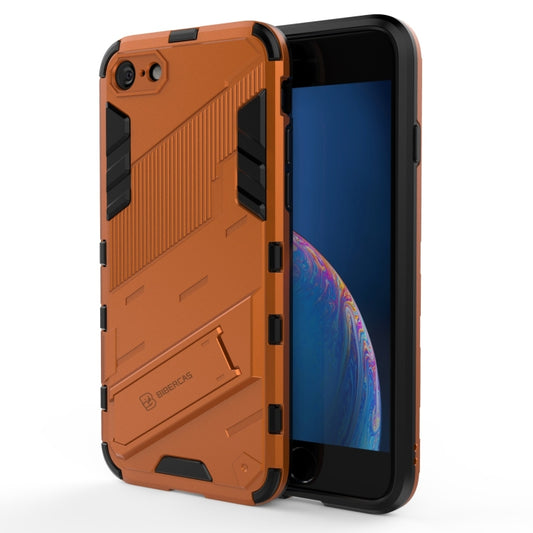 Punk Armor 2 in 1 PC + TPU Shockproof Case with Invisible Holder For iPhone 7 & 8(Orange) - More iPhone Cases by buy2fix | Online Shopping UK | buy2fix