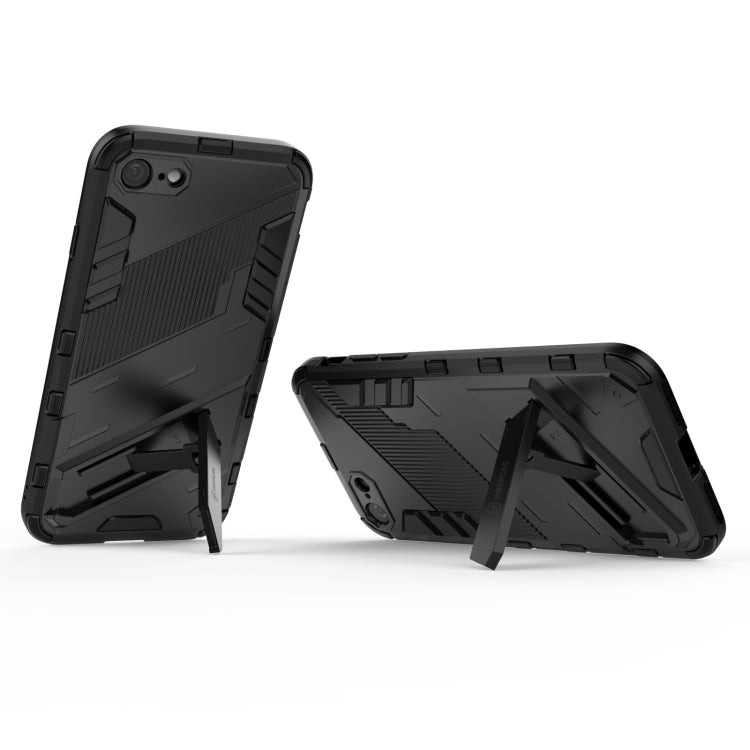Punk Armor 2 in 1 PC + TPU Shockproof Case with Invisible Holder For iPhone 7 & 8(Blue) - More iPhone Cases by buy2fix | Online Shopping UK | buy2fix