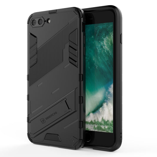Punk Armor 2 in 1 PC + TPU Shockproof Case with Invisible Holder For iPhone 7 Plus & 8  Plus(Black) - More iPhone Cases by buy2fix | Online Shopping UK | buy2fix