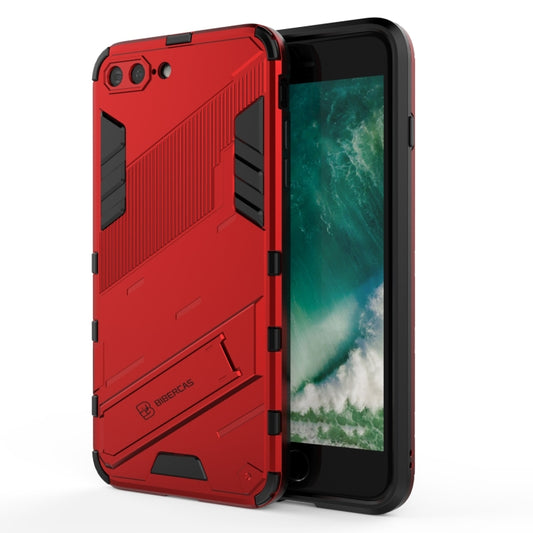Punk Armor 2 in 1 PC + TPU Shockproof Case with Invisible Holder For iPhone 7 Plus & 8  Plus(Red) - More iPhone Cases by buy2fix | Online Shopping UK | buy2fix