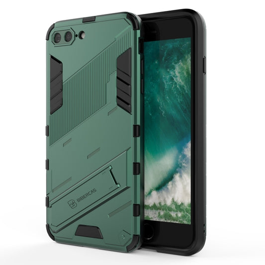 Punk Armor 2 in 1 PC + TPU Shockproof Case with Invisible Holder For iPhone 7 Plus & 8  Plus(Green) - More iPhone Cases by buy2fix | Online Shopping UK | buy2fix