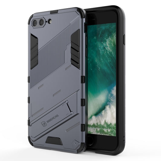 Punk Armor 2 in 1 PC + TPU Shockproof Case with Invisible Holder For iPhone 7 Plus & 8  Plus(Grey) - More iPhone Cases by buy2fix | Online Shopping UK | buy2fix