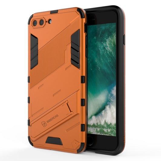 Punk Armor 2 in 1 PC + TPU Shockproof Case with Invisible Holder For iPhone 7 Plus & 8  Plus(Orange) - More iPhone Cases by buy2fix | Online Shopping UK | buy2fix
