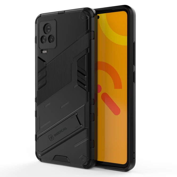 Punk Armor 2 in 1 PC + TPU Shockproof Case with Invisible Holder For vivo iQOO 7(Black) - vivo Cases by buy2fix | Online Shopping UK | buy2fix