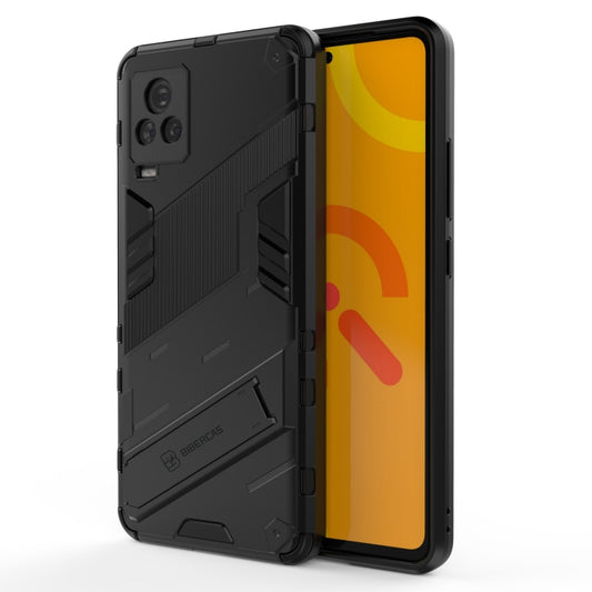 Punk Armor 2 in 1 PC + TPU Shockproof Case with Invisible Holder For vivo iQOO 7(Black) - vivo Cases by buy2fix | Online Shopping UK | buy2fix