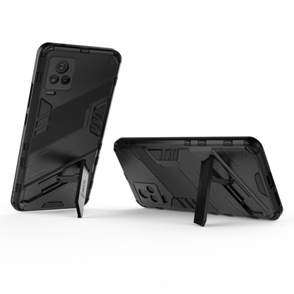 Punk Armor 2 in 1 PC + TPU Shockproof Case with Invisible Holder For vivo iQOO 7(Black) - vivo Cases by buy2fix | Online Shopping UK | buy2fix