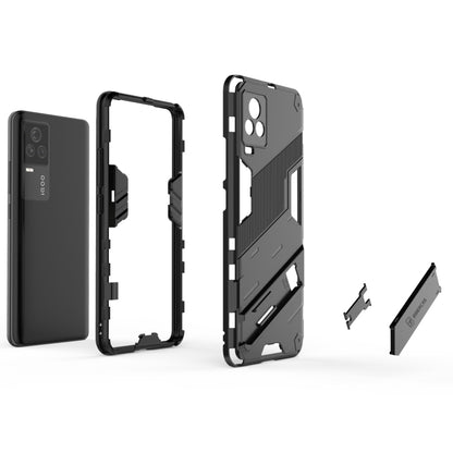 Punk Armor 2 in 1 PC + TPU Shockproof Case with Invisible Holder For vivo iQOO 7(Black) - vivo Cases by buy2fix | Online Shopping UK | buy2fix