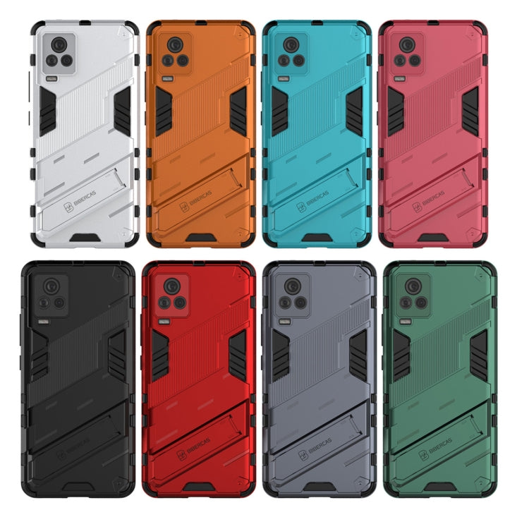 Punk Armor 2 in 1 PC + TPU Shockproof Case with Invisible Holder For vivo iQOO 7(Black) - vivo Cases by buy2fix | Online Shopping UK | buy2fix