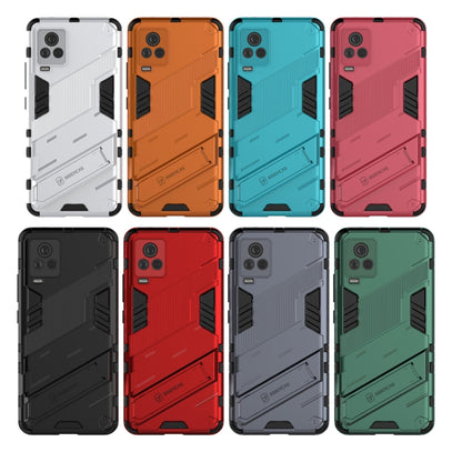 Punk Armor 2 in 1 PC + TPU Shockproof Case with Invisible Holder For vivo iQOO 7(Black) - vivo Cases by buy2fix | Online Shopping UK | buy2fix