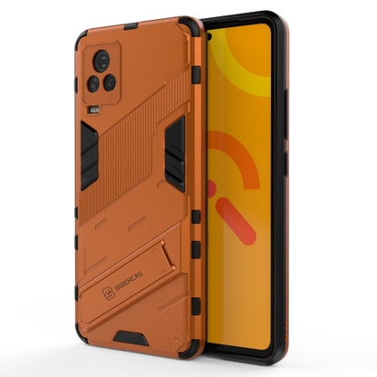 Punk Armor 2 in 1 PC + TPU Shockproof Case with Invisible Holder For vivo iQOO 7(Orange) - vivo Cases by buy2fix | Online Shopping UK | buy2fix