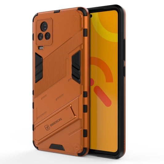 Punk Armor 2 in 1 PC + TPU Shockproof Case with Invisible Holder For vivo iQOO 7(Orange) - vivo Cases by buy2fix | Online Shopping UK | buy2fix
