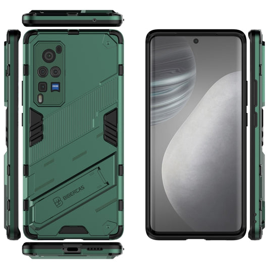 Punk Armor 2 in 1 PC + TPU Shockproof Case with Invisible Holder For vivo X60 Pro(Green) - vivo Cases by buy2fix | Online Shopping UK | buy2fix