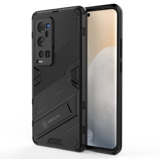 Punk Armor 2 in 1 PC + TPU Shockproof Case with Invisible Holder For vivo X60 Pro Plus 5G(Black) - vivo Cases by buy2fix | Online Shopping UK | buy2fix