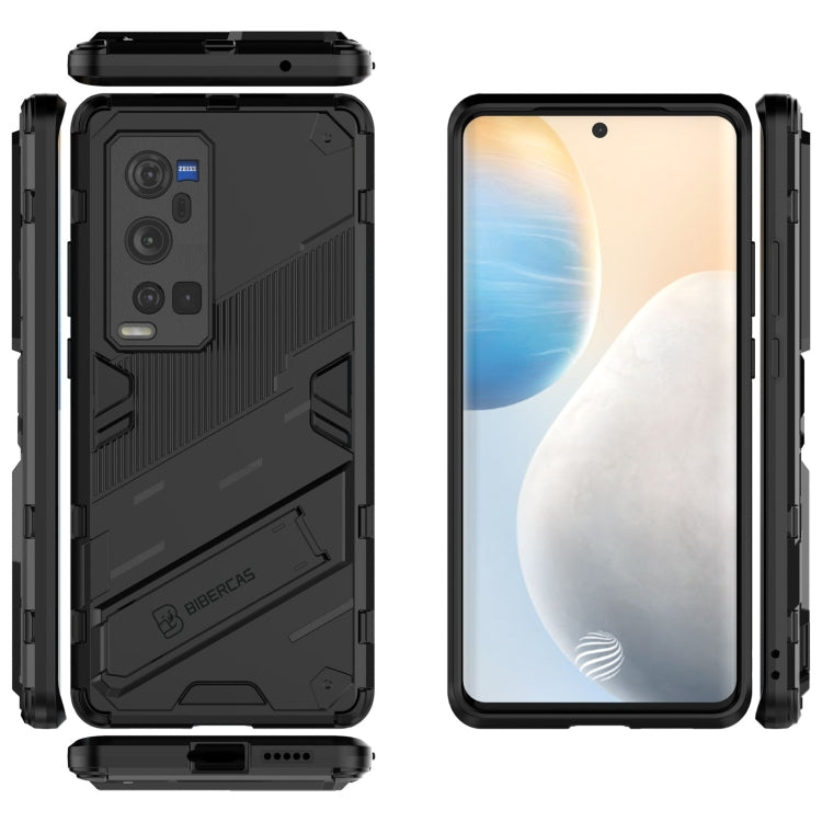 Punk Armor 2 in 1 PC + TPU Shockproof Case with Invisible Holder For vivo X60 Pro Plus 5G(Black) - vivo Cases by buy2fix | Online Shopping UK | buy2fix
