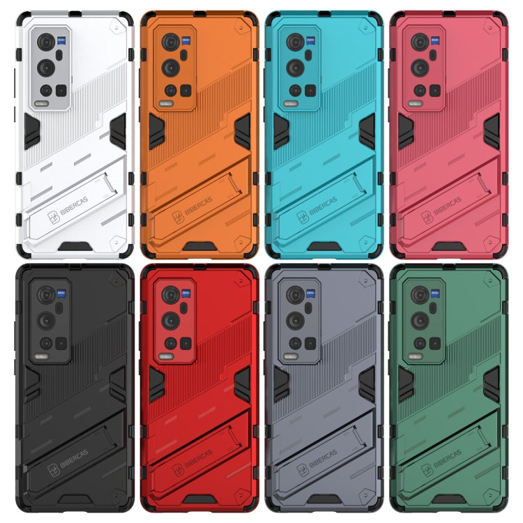 Punk Armor 2 in 1 PC + TPU Shockproof Case with Invisible Holder For vivo X60 Pro Plus 5G(Black) - vivo Cases by buy2fix | Online Shopping UK | buy2fix