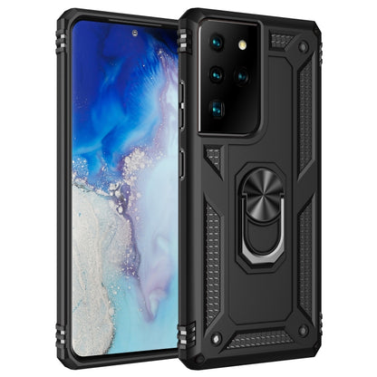 For Samsung Galaxy S21 Ultra 5G Shockproof TPU + PC Protective Case with 360 Degree Rotating Holder(Black) - Galaxy S21 Ultra 5G Cases by buy2fix | Online Shopping UK | buy2fix