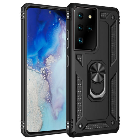 For Samsung Galaxy S21 Ultra 5G Shockproof TPU + PC Protective Case with 360 Degree Rotating Holder(Black) - Galaxy S21 Ultra 5G Cases by buy2fix | Online Shopping UK | buy2fix