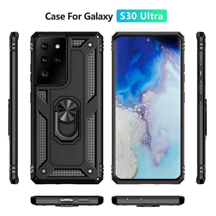 For Samsung Galaxy S21 Ultra 5G Shockproof TPU + PC Protective Case with 360 Degree Rotating Holder(Black) - Galaxy S21 Ultra 5G Cases by buy2fix | Online Shopping UK | buy2fix