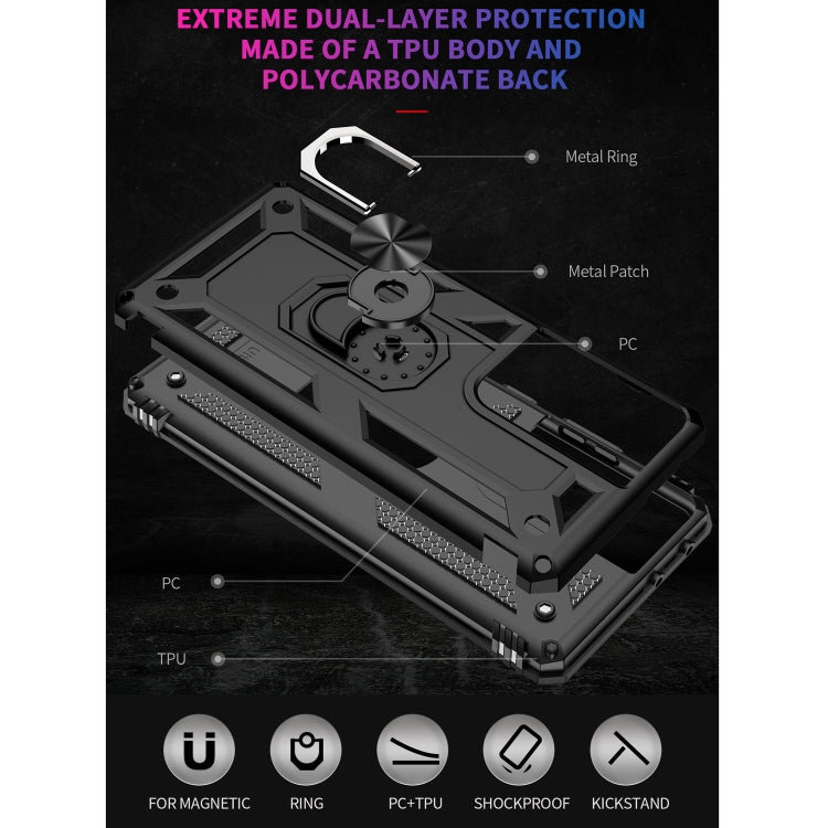 For Samsung Galaxy S21 Ultra 5G Shockproof TPU + PC Protective Case with 360 Degree Rotating Holder(Black) - Galaxy S21 Ultra 5G Cases by buy2fix | Online Shopping UK | buy2fix