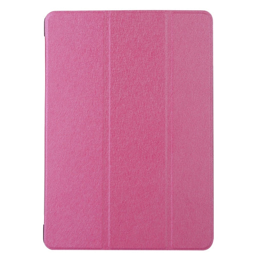 For iPad 10.2 2021 / 2020 / 2019 Silk Texture Horizontal Flip Magnetic PU Leather Case, with Three-folding Holder & Sleep / Wake-up Function(Rose Red) - iPad 10.2 Cases by buy2fix | Online Shopping UK | buy2fix