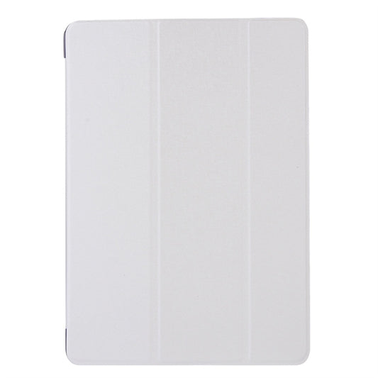 For iPad 10.2 2021 / 2020 / 2019 Silk Texture Horizontal Flip Magnetic PU Leather Case, with Three-folding Holder & Sleep / Wake-up Function(White) - iPad 10.2 Cases by buy2fix | Online Shopping UK | buy2fix