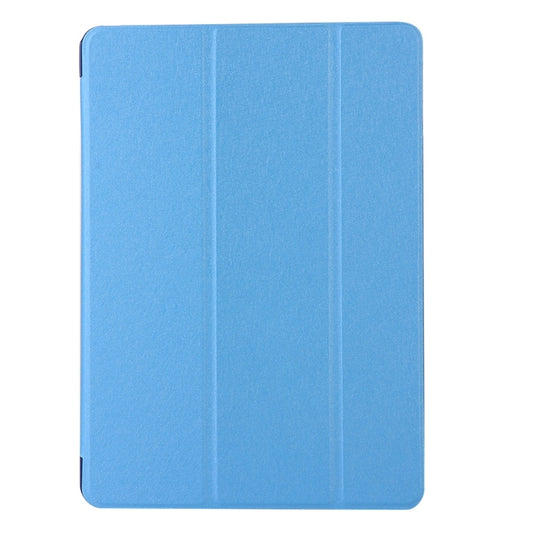 For iPad 10.2 2021 / 2020 / 2019 Silk Texture Horizontal Flip Magnetic PU Leather Case, with Three-folding Holder & Sleep / Wake-up Function(Light Blue) - iPad 10.2 Cases by buy2fix | Online Shopping UK | buy2fix