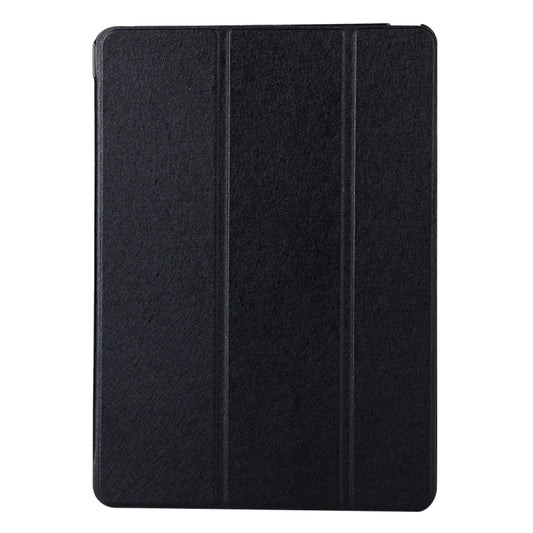For iPad 10.2 2021 / 2020 / 2019 Silk Texture Horizontal Flip Magnetic PU Leather Case, with Three-folding Holder & Sleep / Wake-up Function(Black) - iPad 10.2 Cases by buy2fix | Online Shopping UK | buy2fix