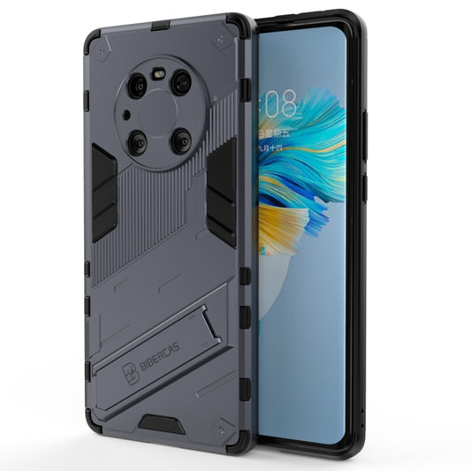 For Huawei Mate 40 Pro Punk Armor 2 in 1 PC + TPU Shockproof Case with Invisible Holder(Grey) - Huawei Cases by buy2fix | Online Shopping UK | buy2fix
