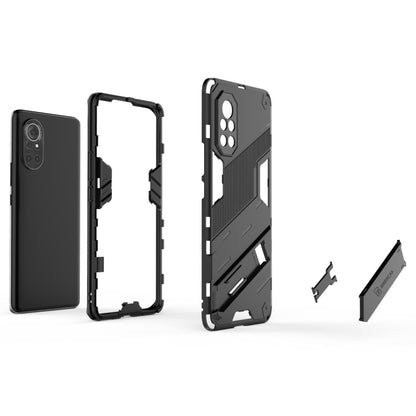 For Huawei Nova 8 Punk Armor 2 in 1 PC + TPU Shockproof Case with Invisible Holder(Silver) - Huawei Cases by buy2fix | Online Shopping UK | buy2fix
