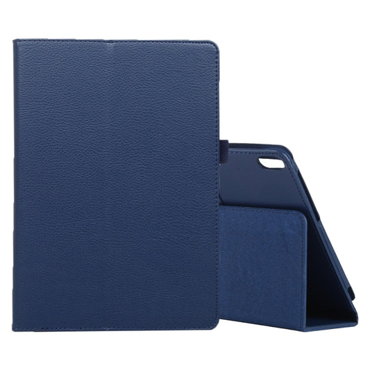 For Lenovo Smart Tab M10 / P10 10.1 inch Litchi Texture Solid Color Horizontal Flip Leather Case with Holder & Pen Slot(Dark Blue) - Lenovo by buy2fix | Online Shopping UK | buy2fix