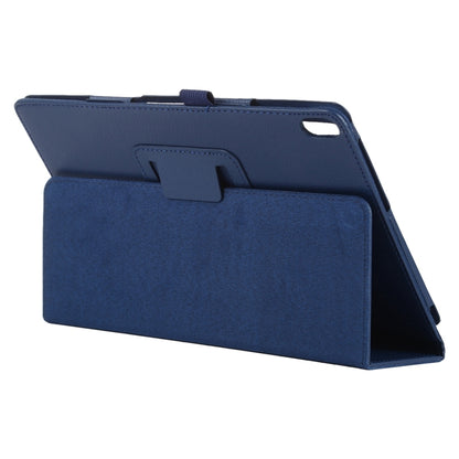 For Lenovo Smart Tab M10 / P10 10.1 inch Litchi Texture Solid Color Horizontal Flip Leather Case with Holder & Pen Slot(Dark Blue) - Lenovo by buy2fix | Online Shopping UK | buy2fix