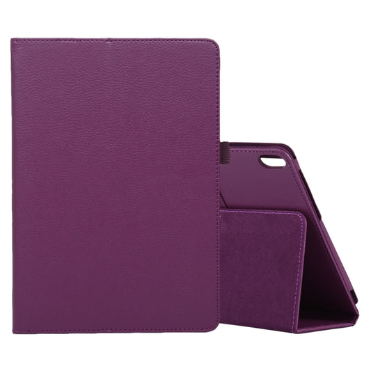 For Lenovo Smart Tab M10 / P10 10.1 inch Litchi Texture Solid Color Horizontal Flip Leather Case with Holder & Pen Slot(Purple) - Lenovo by buy2fix | Online Shopping UK | buy2fix