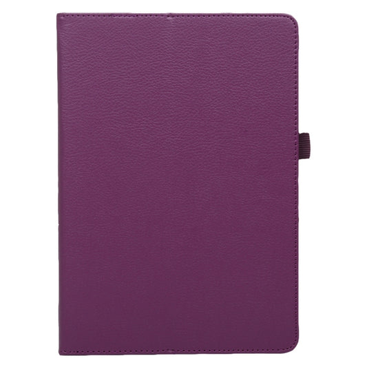 For Lenovo Smart Tab M10 / P10 10.1 inch Litchi Texture Solid Color Horizontal Flip Leather Case with Holder & Pen Slot(Purple) - Lenovo by buy2fix | Online Shopping UK | buy2fix
