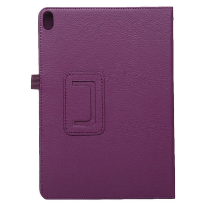 For Lenovo Smart Tab M10 / P10 10.1 inch Litchi Texture Solid Color Horizontal Flip Leather Case with Holder & Pen Slot(Purple) - Lenovo by buy2fix | Online Shopping UK | buy2fix