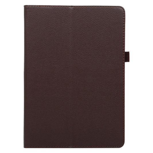 For Lenovo Smart Tab M10 / P10 10.1 inch Litchi Texture Solid Color Horizontal Flip Leather Case with Holder & Pen Slot(Brown) - Lenovo by buy2fix | Online Shopping UK | buy2fix