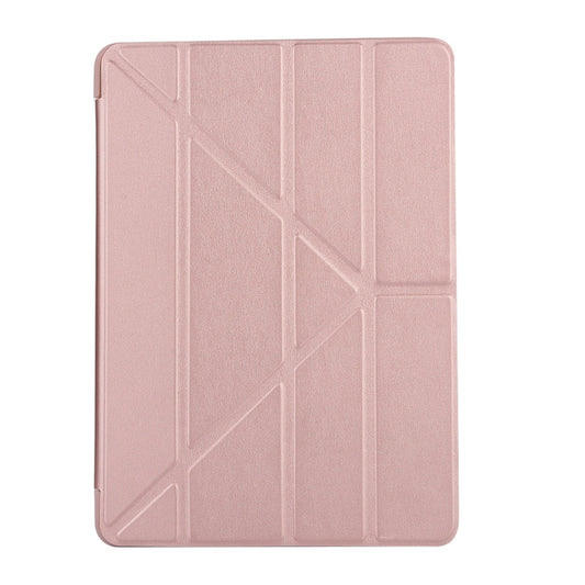 For iPad 10.2 2021 / 2020 / 2019 TPU Horizontal Deformation Flip Leather Case with Holder(Rose Red) - iPad 10.2 Cases by buy2fix | Online Shopping UK | buy2fix
